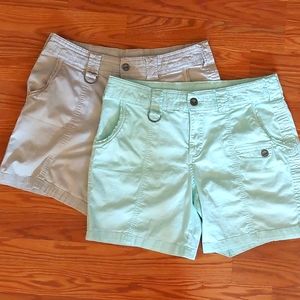 2 Pairs Twill Cargo Shorts, Style & Co Sz 6